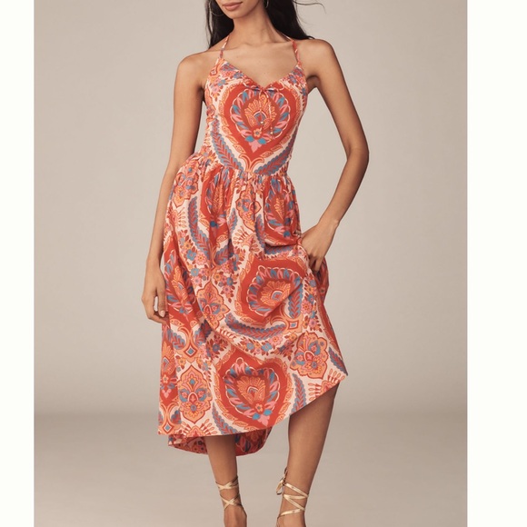 Love the Label Rita Halter A-Line Midi Dress Anthropologie NEW XL - Picture 4 of 16